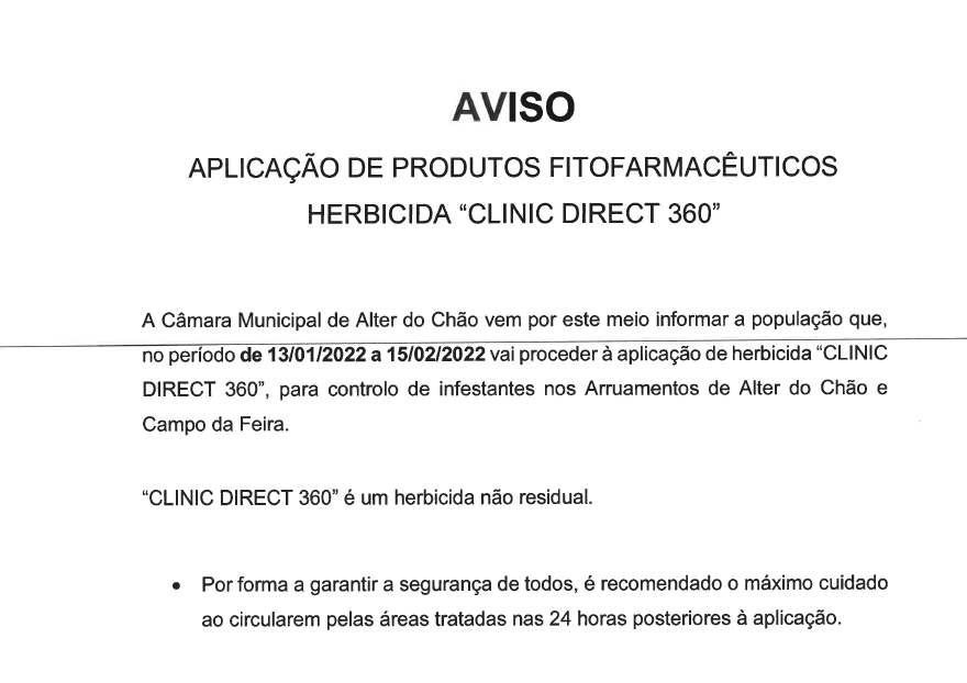 Aviso Herbicida